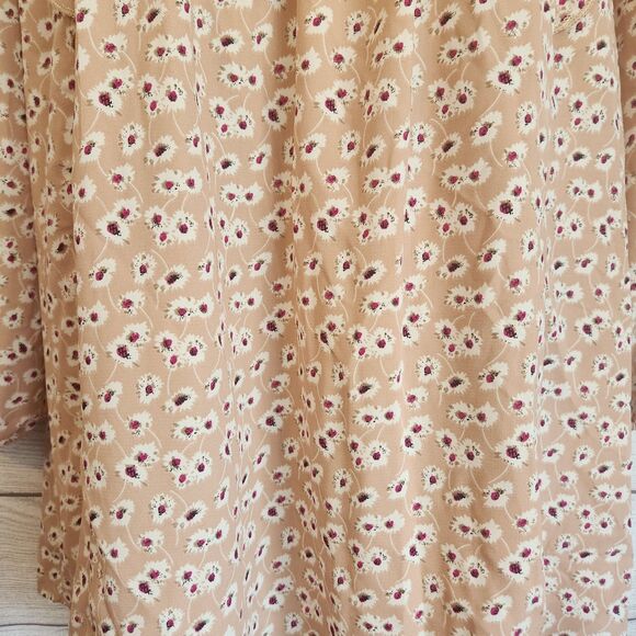 Periwinkle NWT small blushed pink ruffled cottagecore long sleeve blouse - Picture 5 of 11